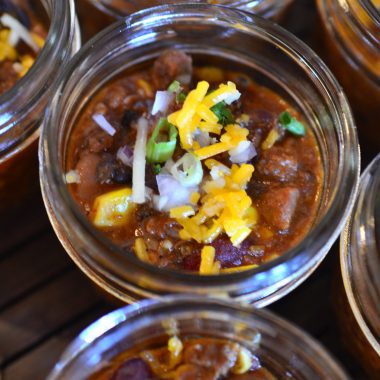 Chili in a mason jar