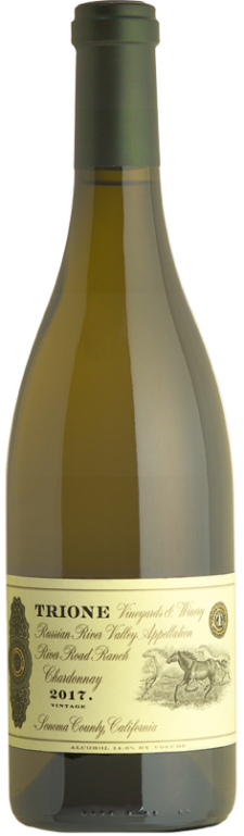 Bottle of 2017 Trione Chardonnay